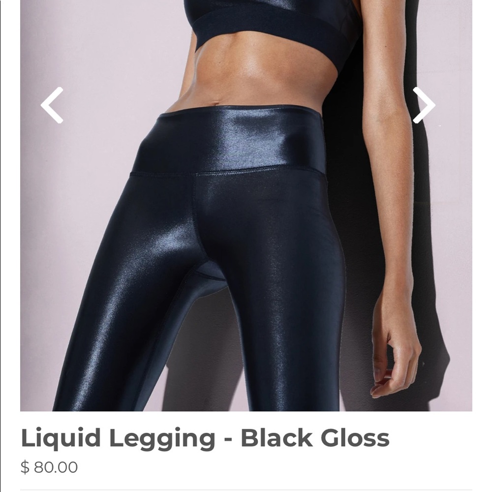 Noli Yoga liquid leggings black gloss - NWT